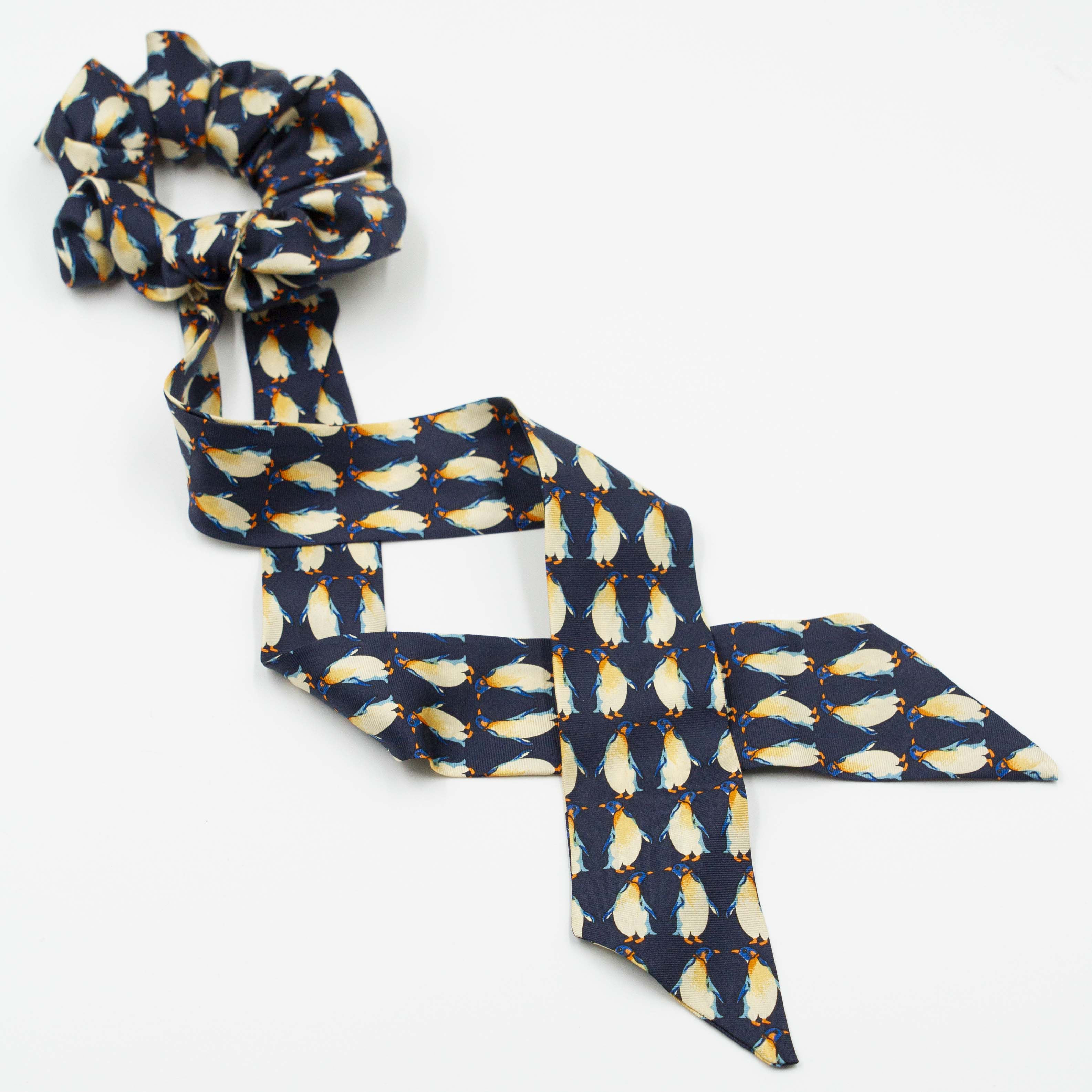 Scrunchie met lint Pim Penguin