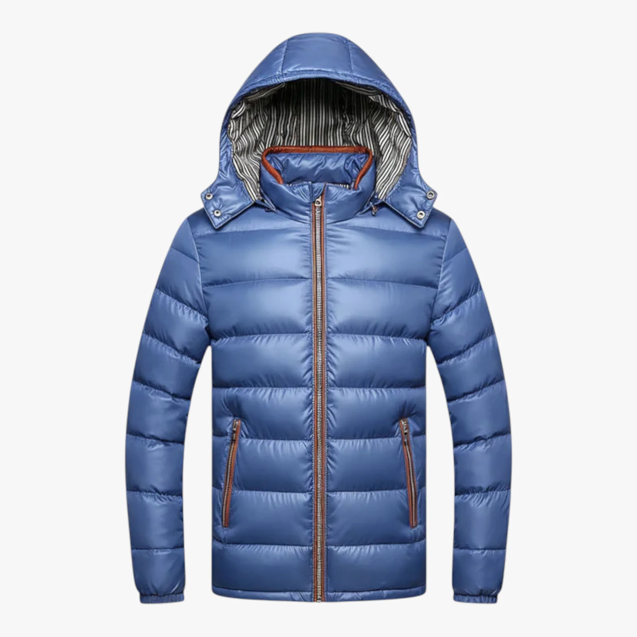 Heren Jas Winter met Capuchon – Blauw