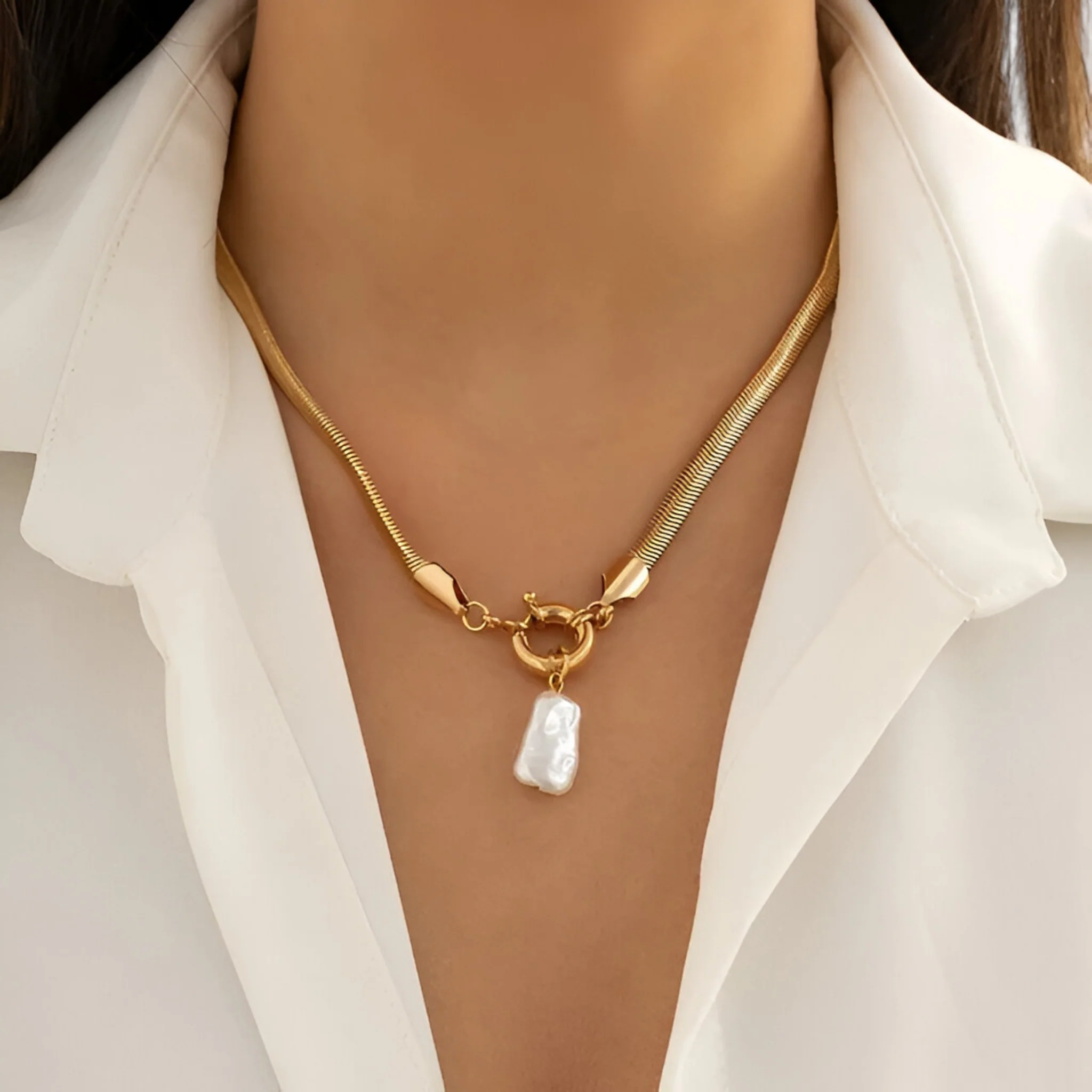 Parel Elegantie Hanger - Goud