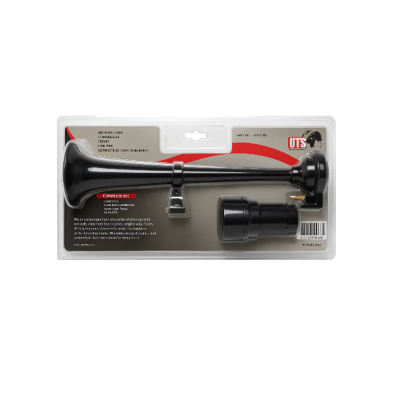 Luchthoorn met Compressor 12V – Complete Airhorn Set voor Truck & Bus | Black Edition