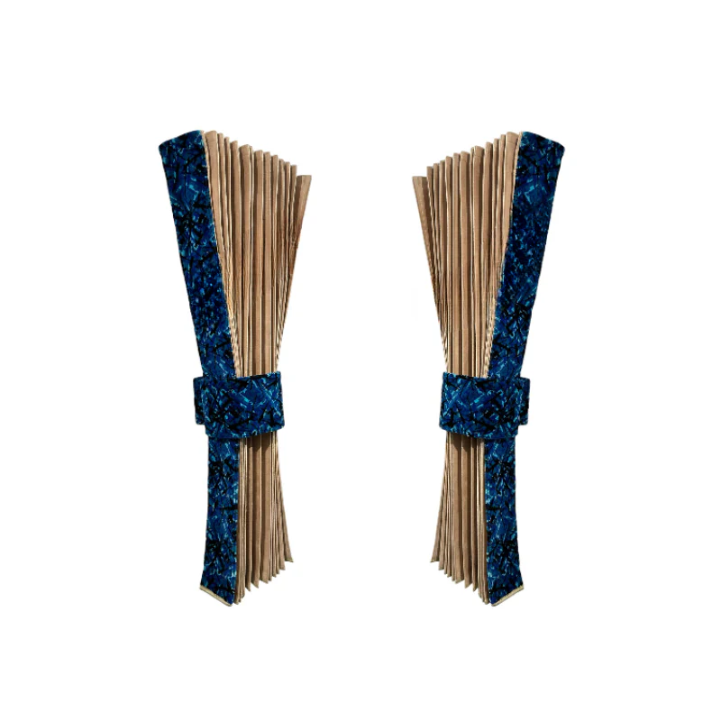 Vrachtwagen Zijgordijnenset Beige met Blauw Deens Pluche Rand Vrachtwagen Zijgordijnenset Beige met Blauw Deens Pluche Rand