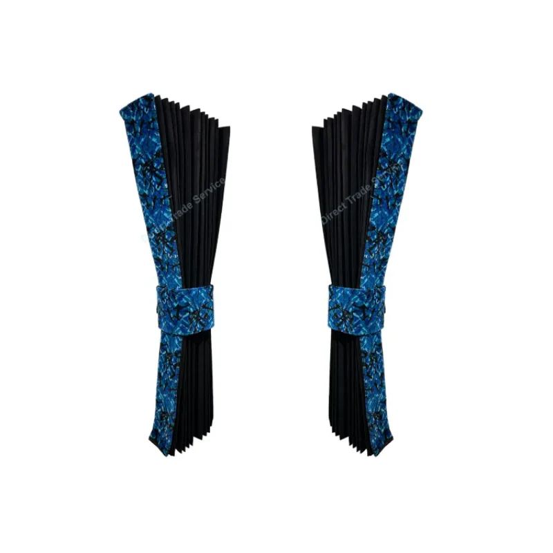 Vrachtwagen Zijgordijnenset Deens Pluche Blauw – Zwarte Binnenkant Vrachtwagen Zijgordijnenset Deens Pluche Blauw – Zwarte Binnenkant