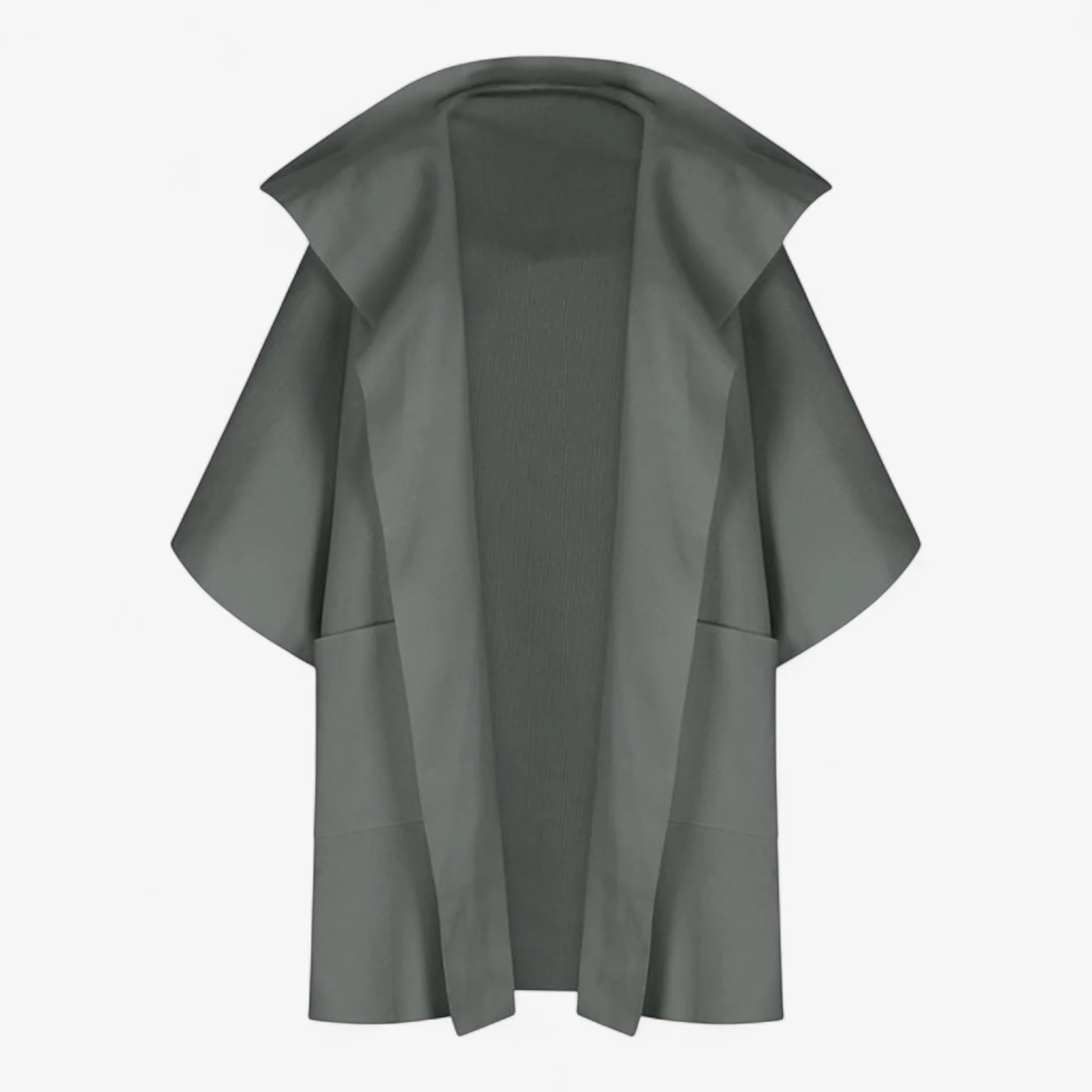 Jas Dames Donkergroen – Elegante Midi Jas – Katoen
