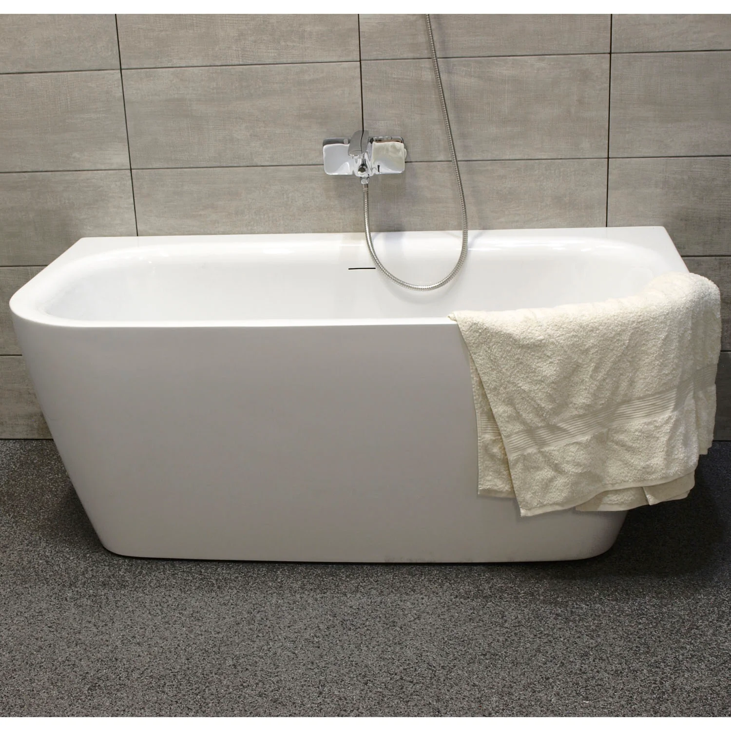 Half vrijstaand bad 150x75cm Kerra Mona Back to Wall