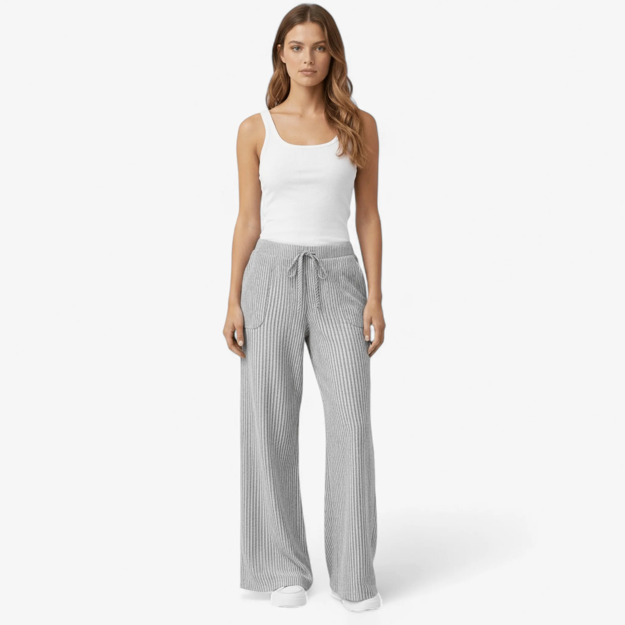 Comfortabele Wijde Broek – Grijs