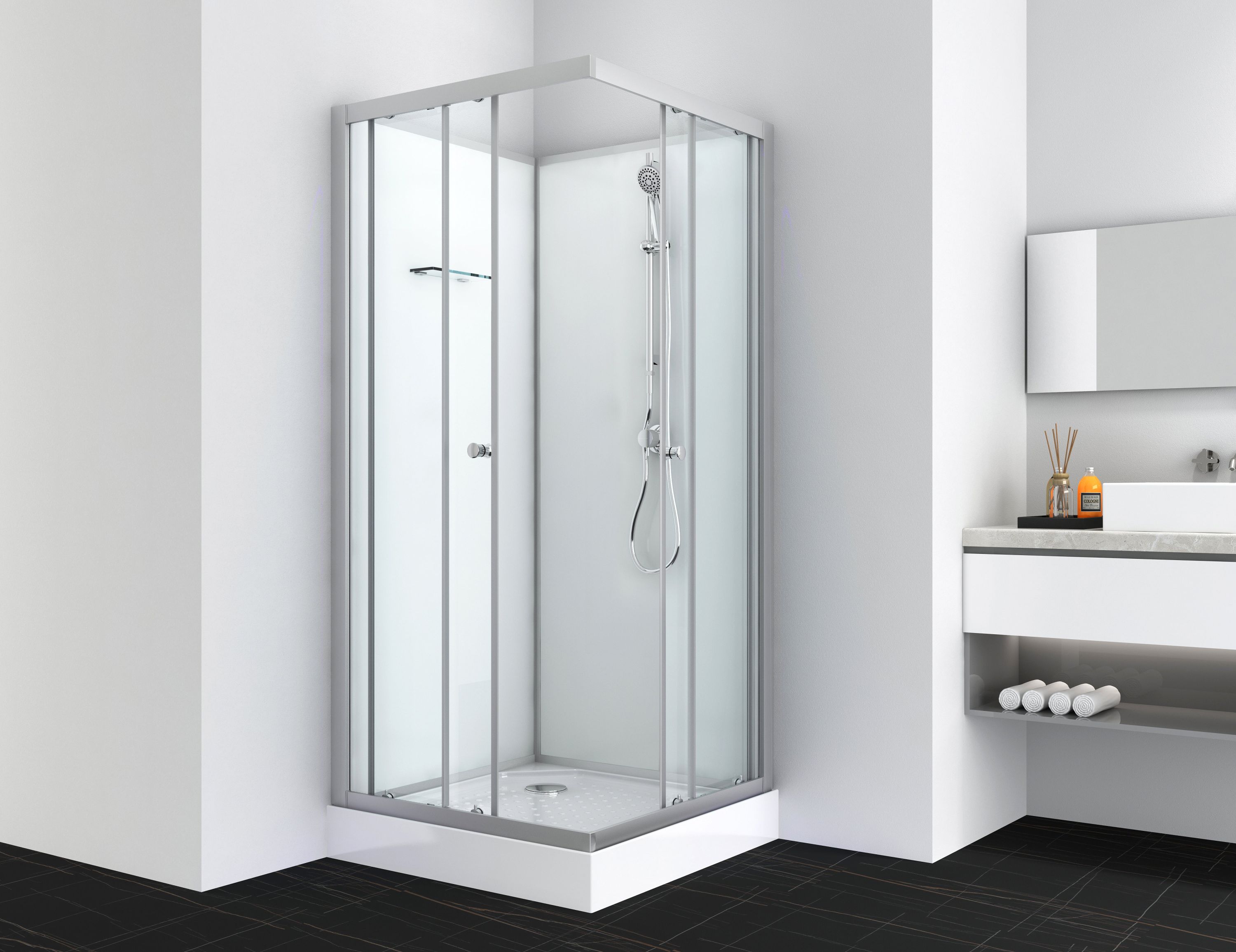 Complete douchecabine 80x80x204 kitvrij Sanotechnik Forte