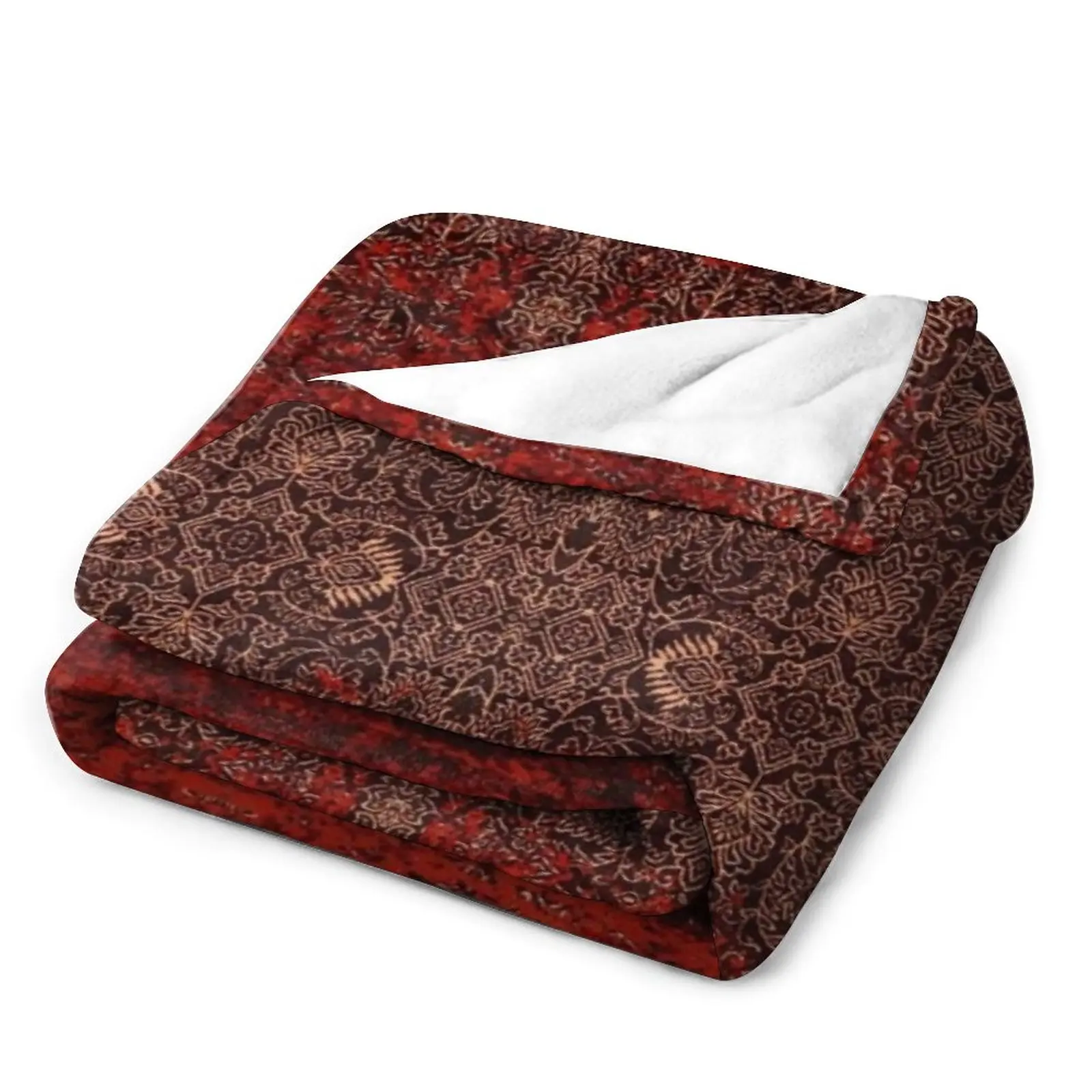 Rood Vintage Oosters Tapijt - Afbeelding 3