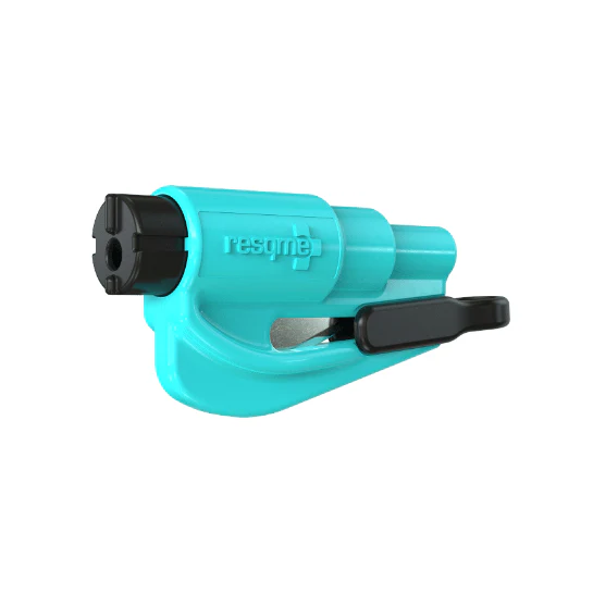 ResQme® Noodhamer – Sleutelhanger – Origineel – Reddingshamer – Auto Hamer – Aqua Blauw