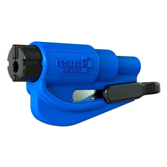 ResQme® Noodhamer – Sleutelhanger – Origineel – Reddingshamer – Auto Hamer – Blauw