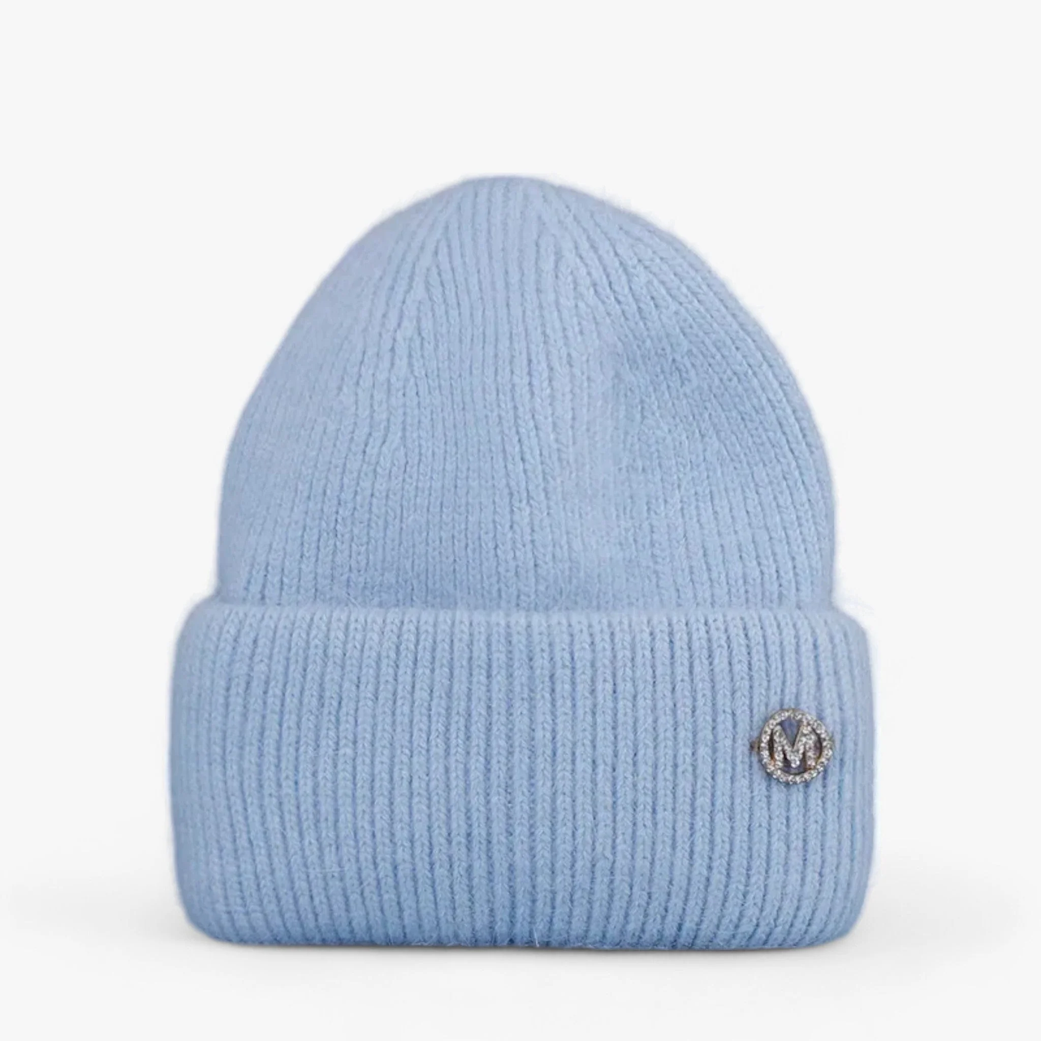 Muts Dames Lichtblauw met – Wintermuts – Luxe Warmte