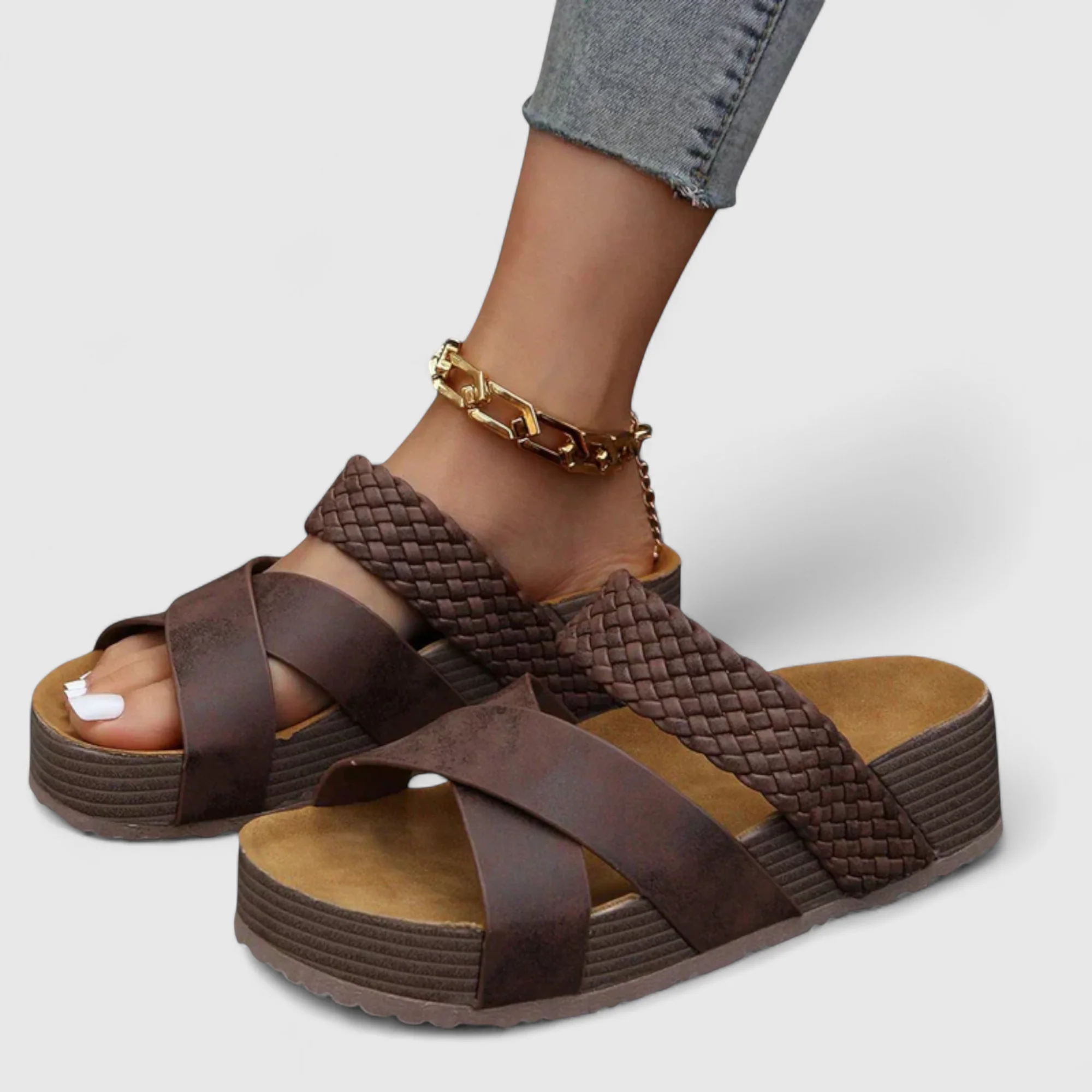 Orthopedische Sandalen Dames – Sandalen – Bruin