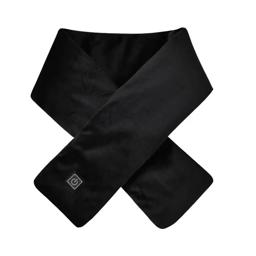 Verwarmde Sjaal Zwart – Knusse Warmte Hals Winter – Fleece