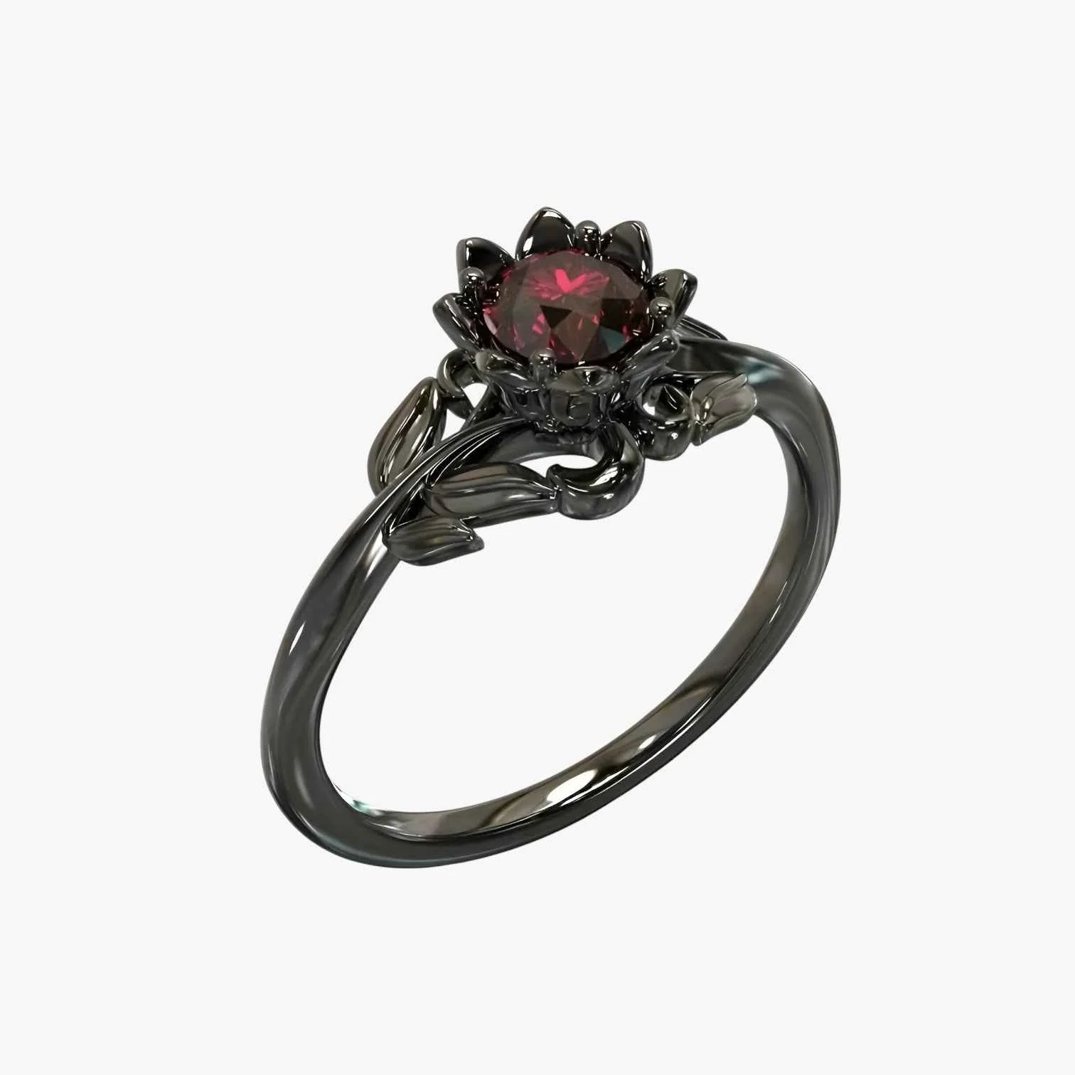 Rosa della Notte – Ring met rode steen voor een gedurfde look Heren