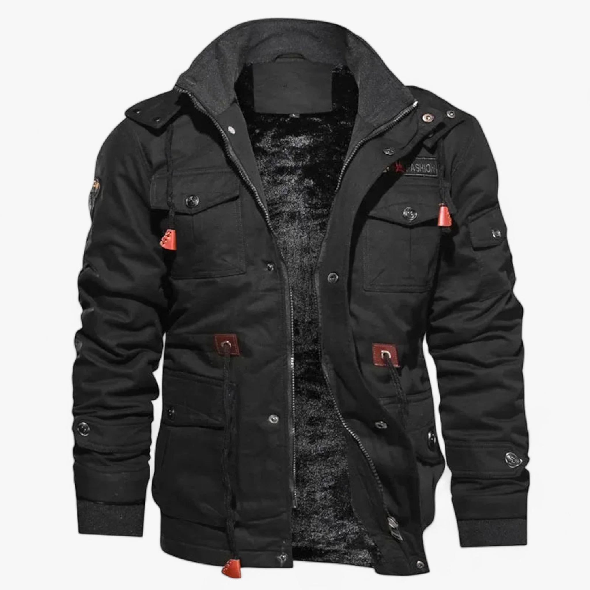 Jack Heren Zwart – Tactische Bomberjack voor – Warmte en Veelzijdigheid voor de Winter