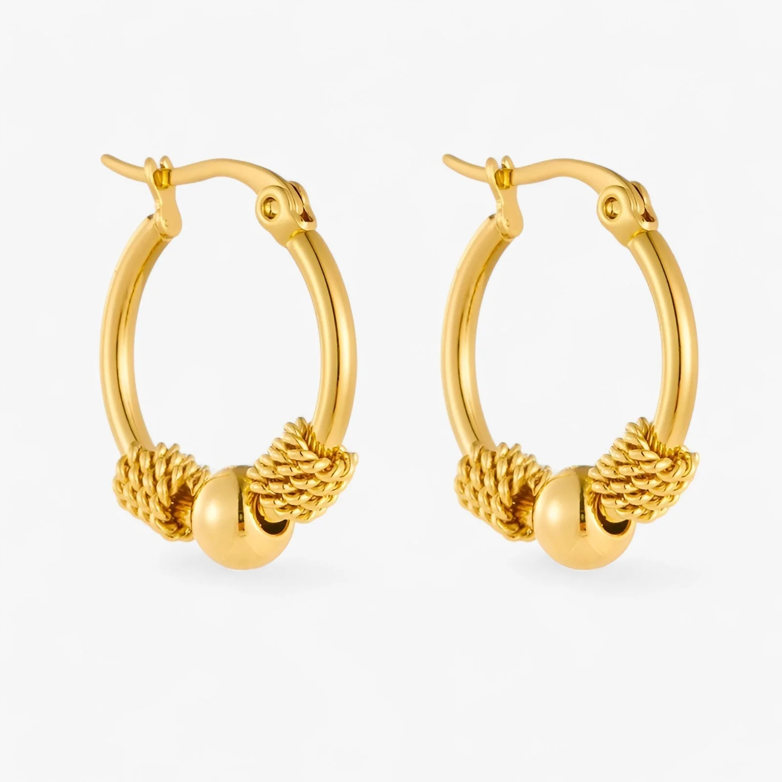 Oorbellen Dames Goud – Gouden Geweven – Elegante en Duurzame Cadeau