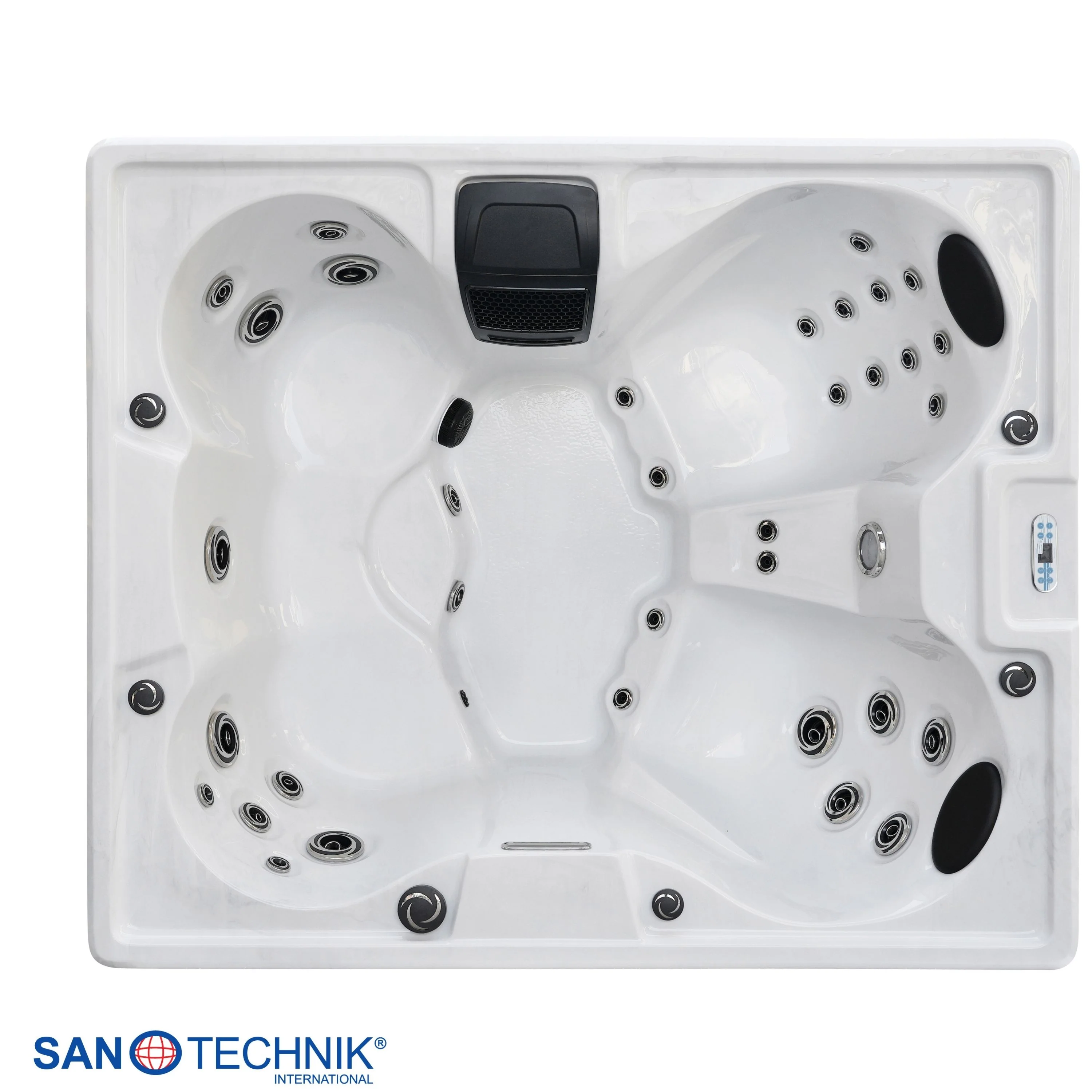 Sanotechnik Catania Outdoor Whirlpool Wit 210x180x80 cm