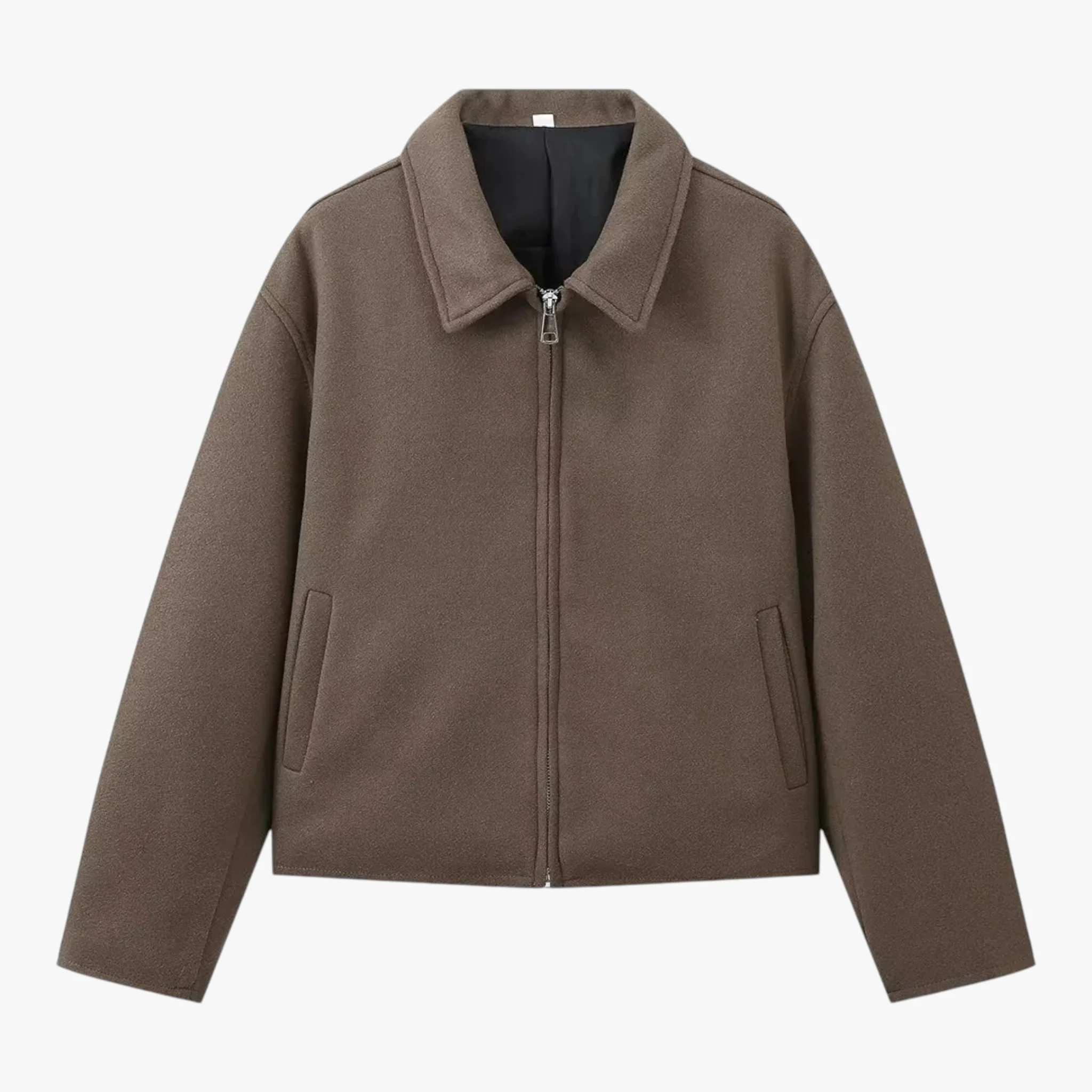 Winterjas Dames Donkerbruin – Vintage Wollen voor Koude Maanden