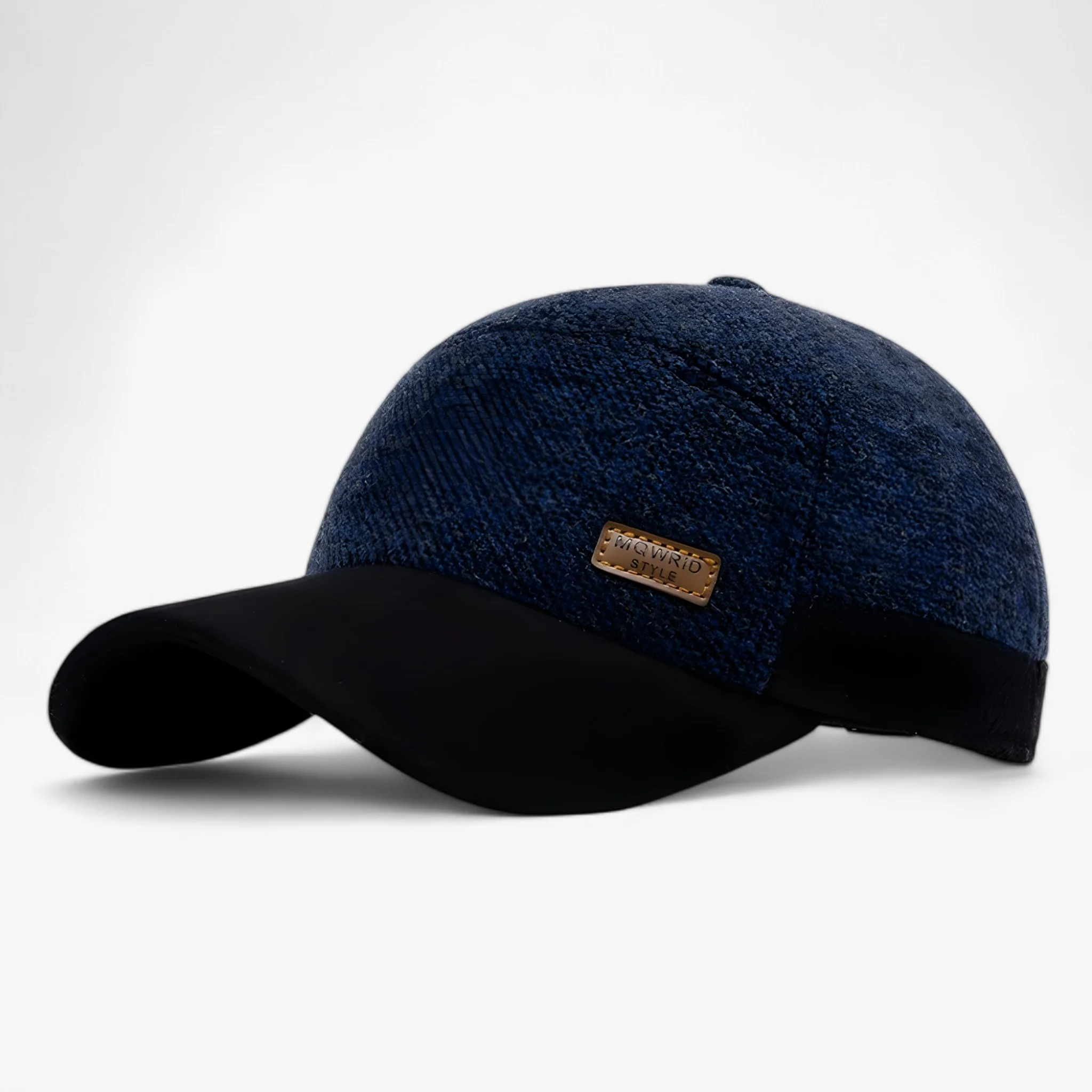 Vintage Baseballpet – Stijlvolle Warmte en Oorbescherming – Blauw