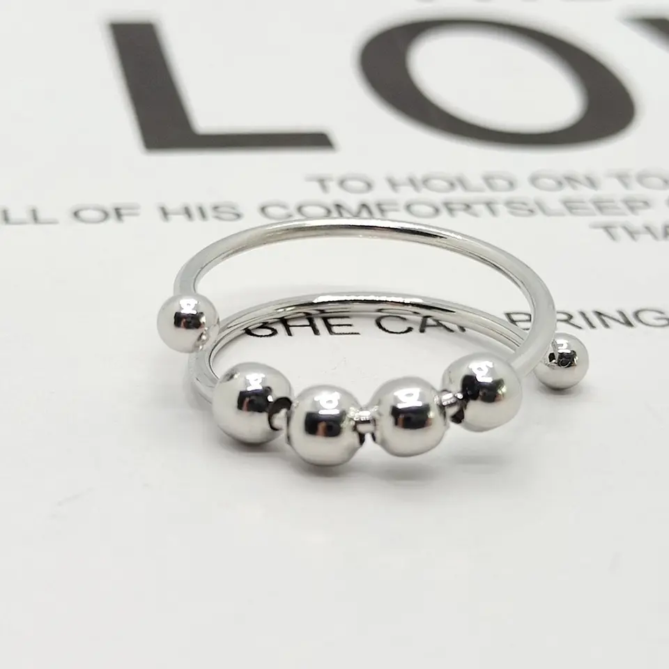 Anti Stress Ring Goud – Draaibeweging Rustig Worden – Metaal
