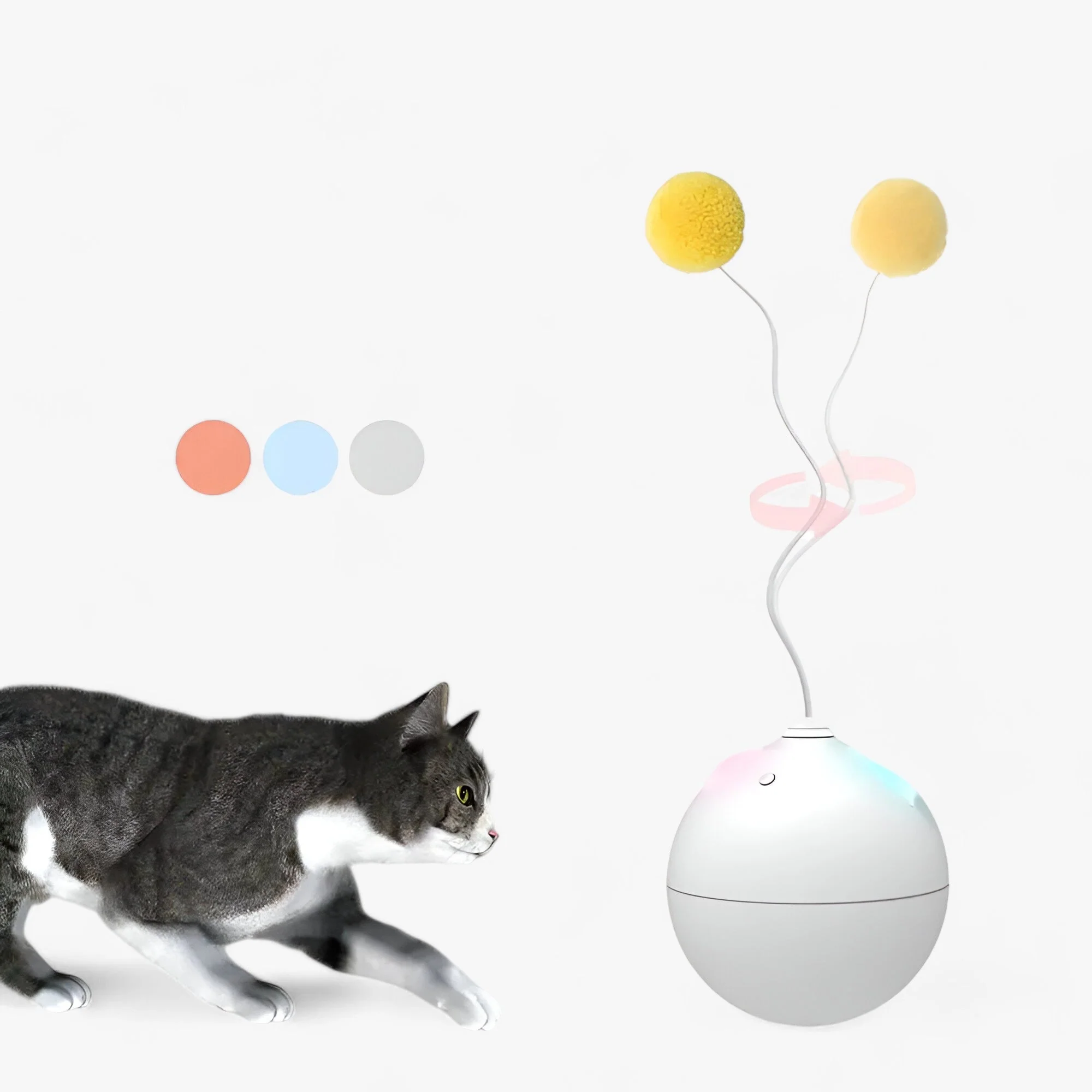 Automatische Speelbal voor Katten – Stimuleert en Vermaakt – Blauw