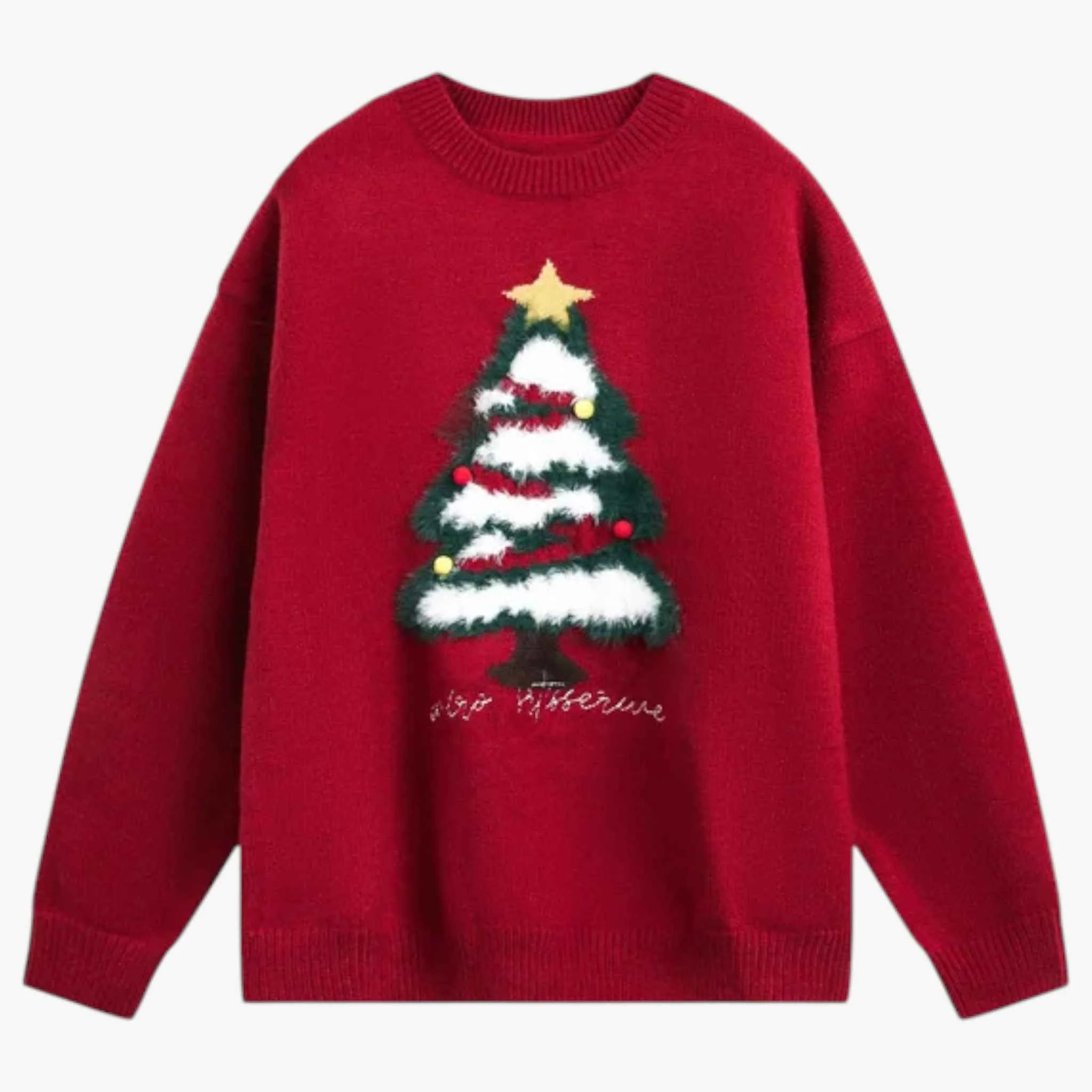 Unisex Warme Wintertrui voor Koude Dagen – Rood