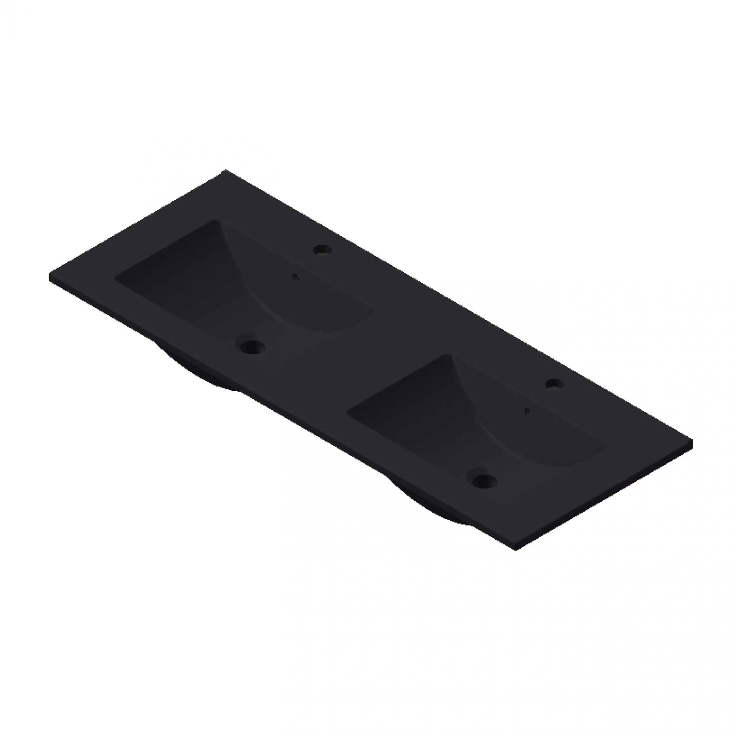 Wastafel Paris 120×46 cm met of zonder kraangat zwart/wit/mat wit Wastafel Paris 120×46 cm met of zonder kraangat zwart/wit/mat wit