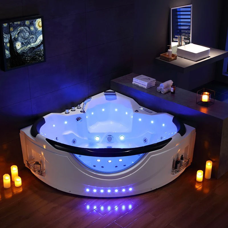 Luxe Whirlpool EOS 932 met Ozonator, LED Verlichting en Watermassage 155×155 CM