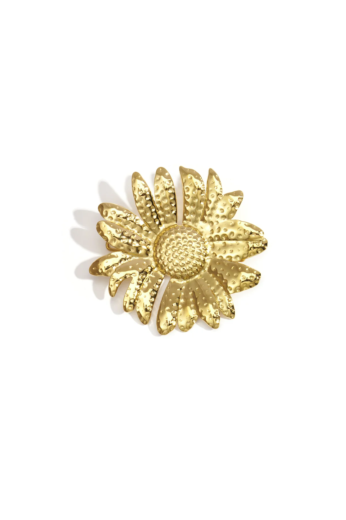 Broche haarspeld in bloemvorm met stippenmotief