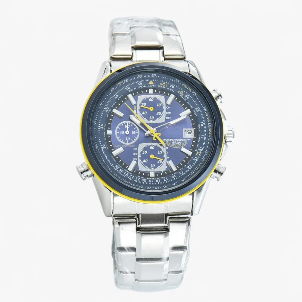 Horloge Blauw (stalen Band) – AeroMaster – Stijlvol en Functioneel Pilotenhorloge
