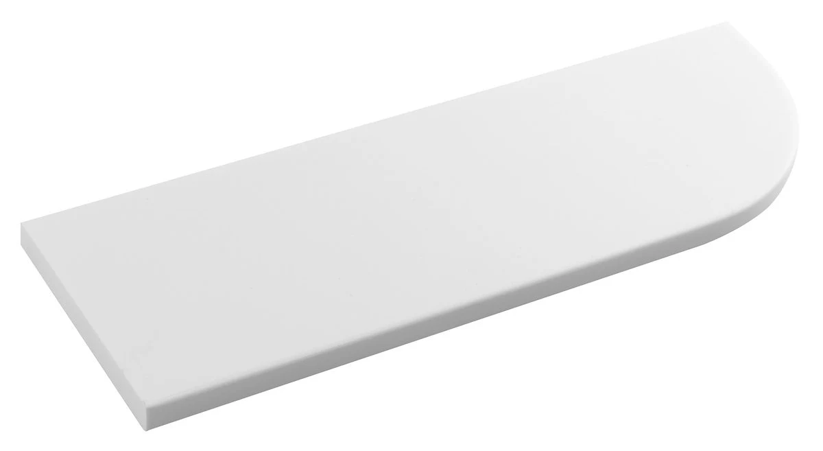 Abeline Rockstone Solid Surface Hoekplanchet Afgeronde Hoek Wit Mat 30×10 Cm