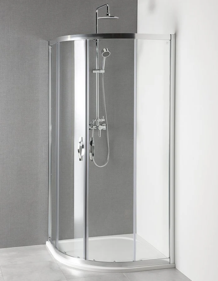 AKCE Douchecabine 90x90x190 kwartrond inclusief douchebak