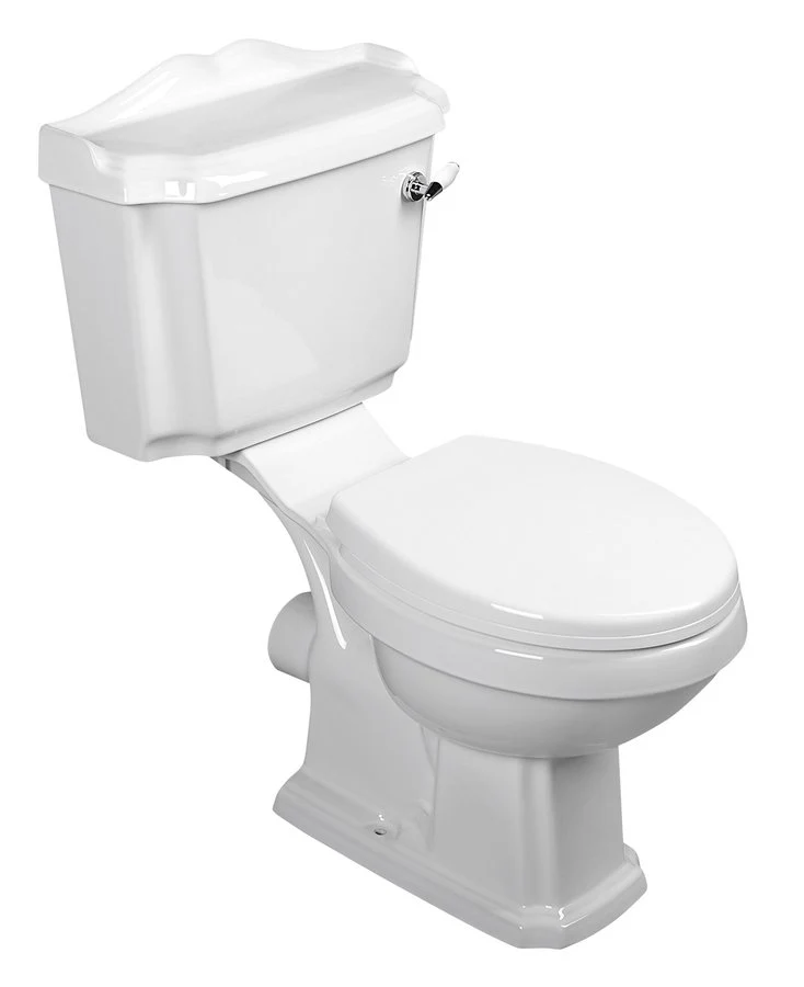 Aqualine Antik Retro Duoblok Staand Toilet Met Zitting PK Aansluiting