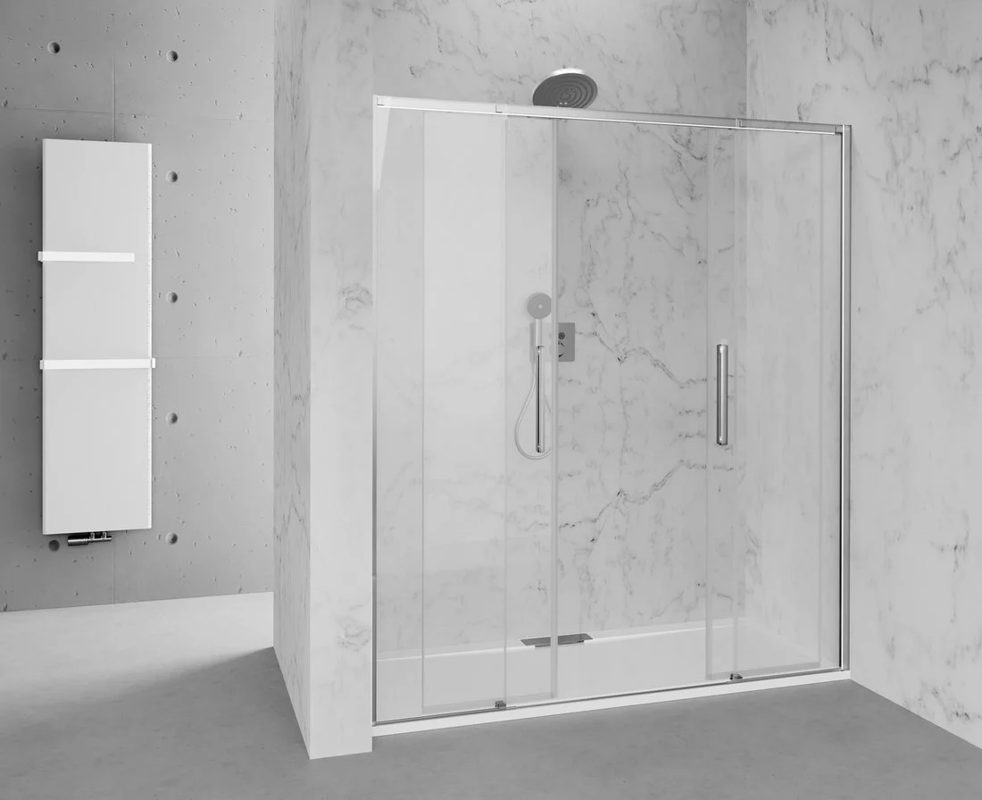 Altis Nis Schuifdeur 1670-1710mm, Helder Glas, Chroom profiel