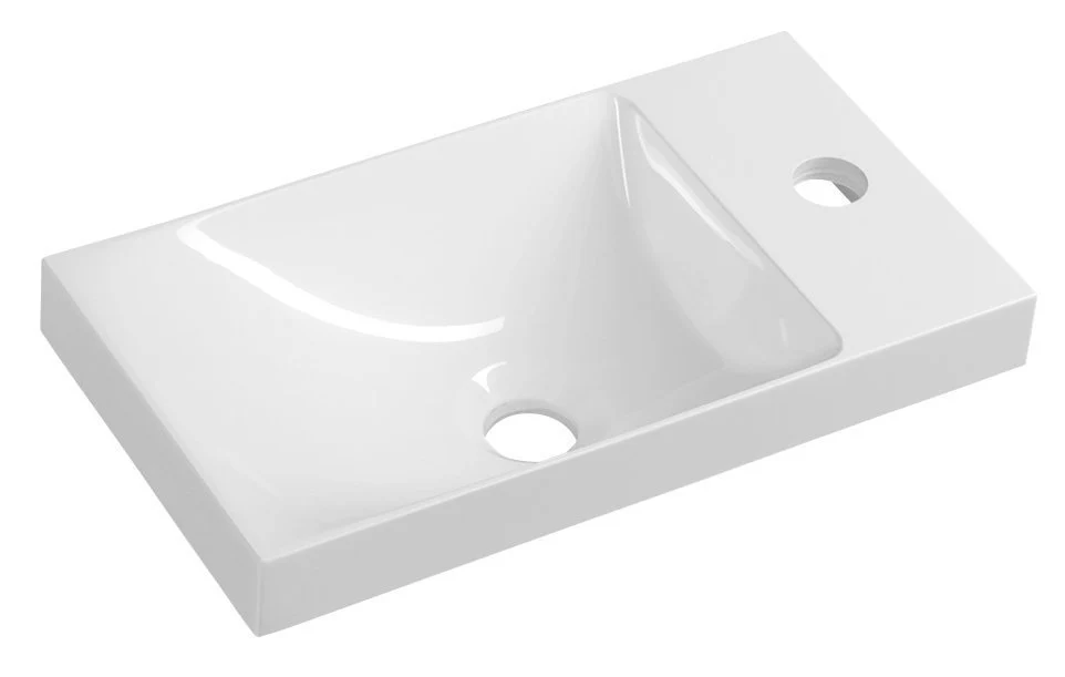 Agos Toiletfontein Gegoten Marmer 40x22cm Links/rechts Wit