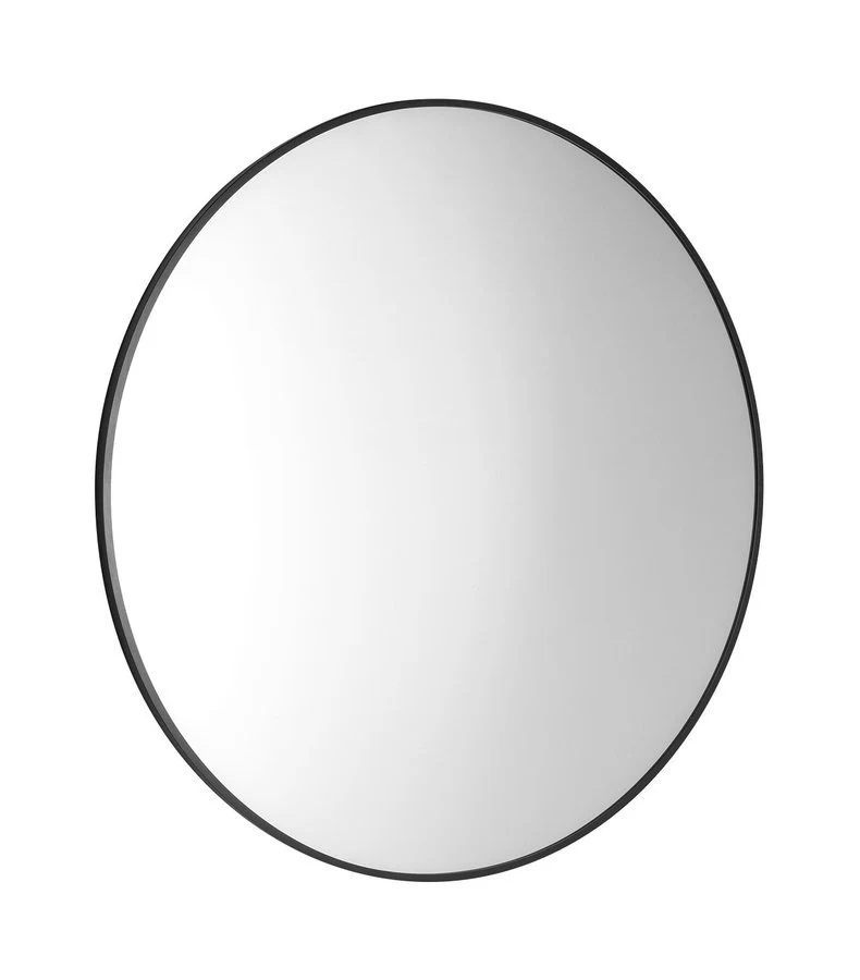 Arowana Ronde Spiegel In Aluminium Frame 70 Cm mat zwart