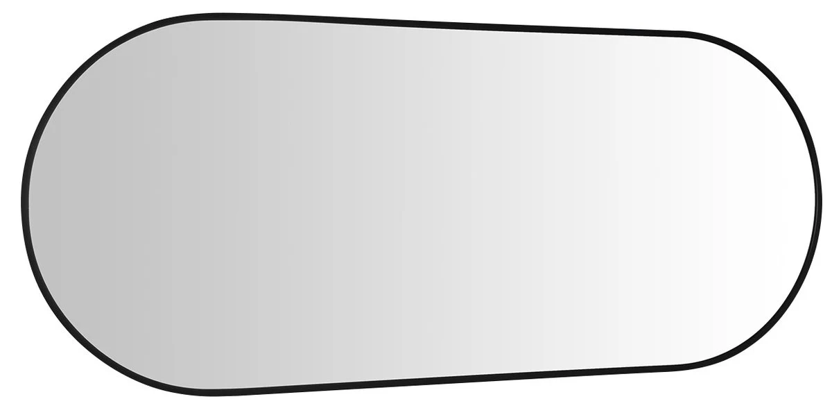 Arowana Ovale Spiegel Met LED Verlichting 120×50 Cm Mat Zwart