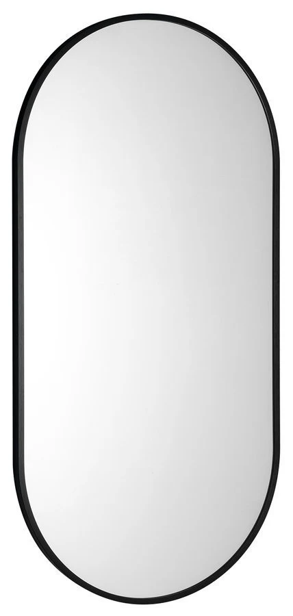 Arowana Ovale Spiegel In Aluminium Frame 45 X 90 Cm Mat Zwart