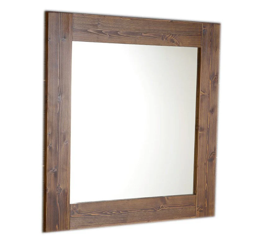 Brand Vierkante Spiegel In Massief Houten Frame 80 X 80 Cm Gebeitst Sparrenhout Brand Vierkante Spiegel In Massief Houten Frame 80 X 80 Cm Gebeitst Sparrenhout