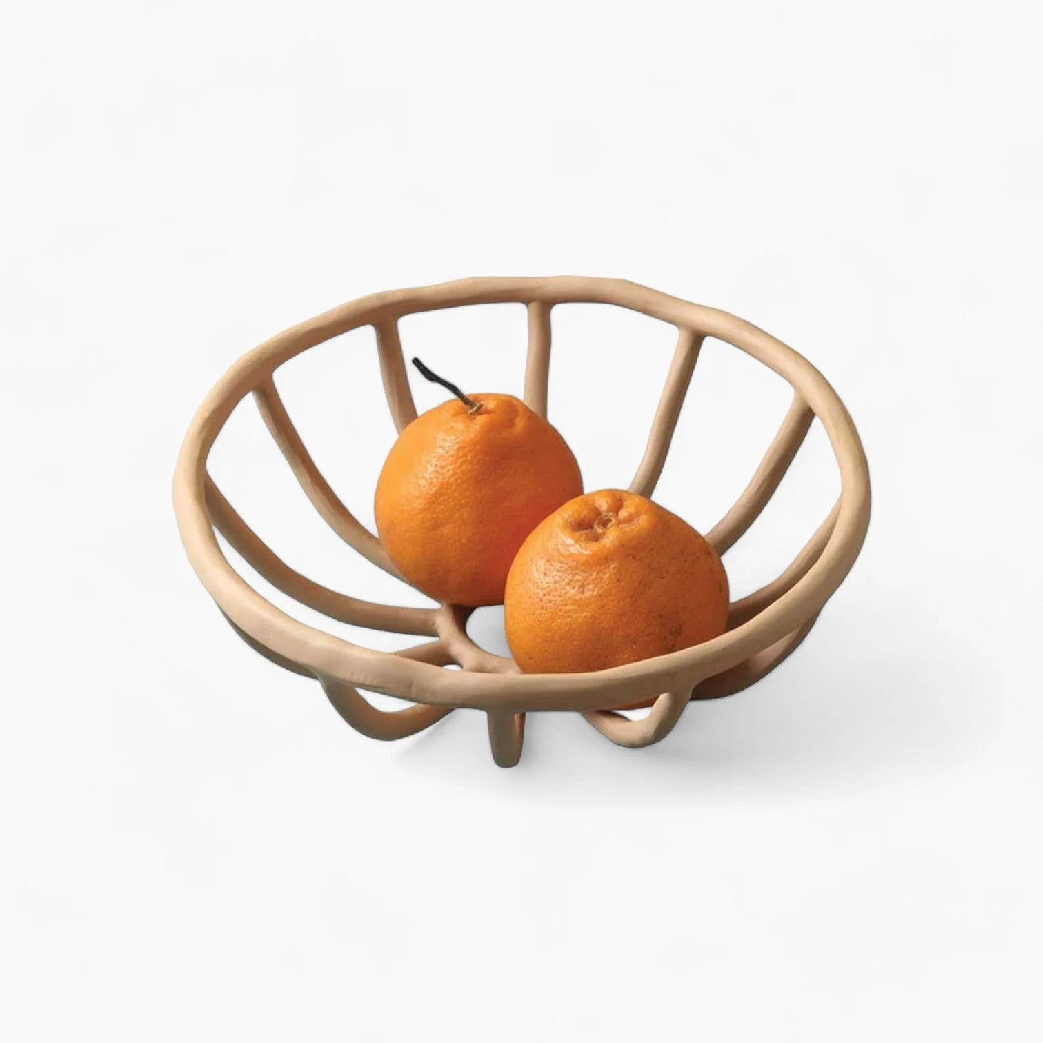 Artistieke Resin Fruitschaal met Elegant Ontwerp – Wit