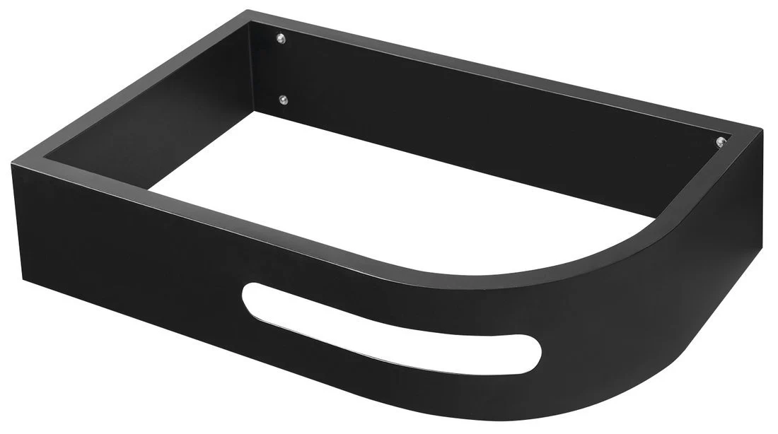 Hoek console met handdoekhouder Pulse mat zwart