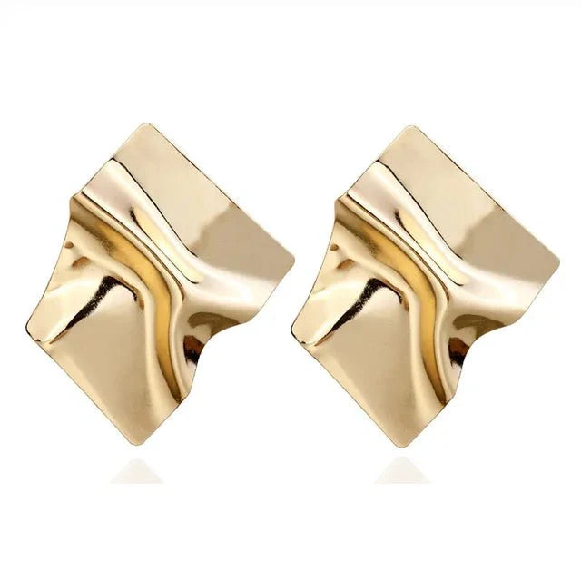Boheemse Oorbellen – Geometrische Bladvorm Goud en Zilver – Metaal