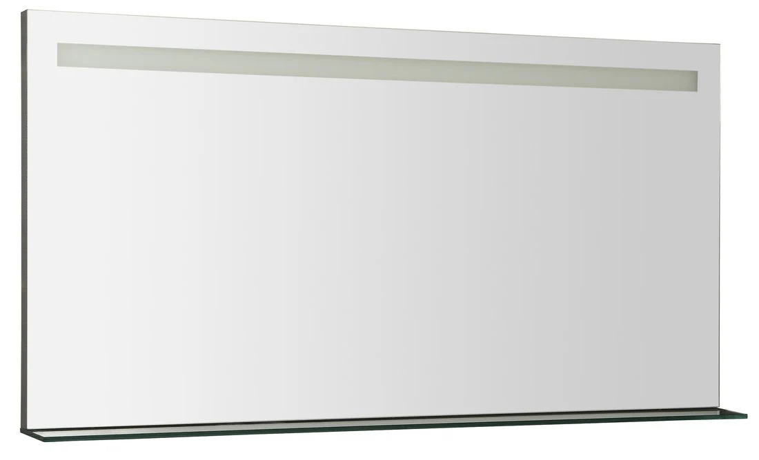 Breto Spiegel Met LED Verlichting 120×61 Cm Met Planchet Zilver
