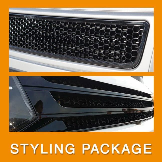 VW T5.1 Transporter Van Front Styling Glanzend Zwart Pakket (2 stuks)