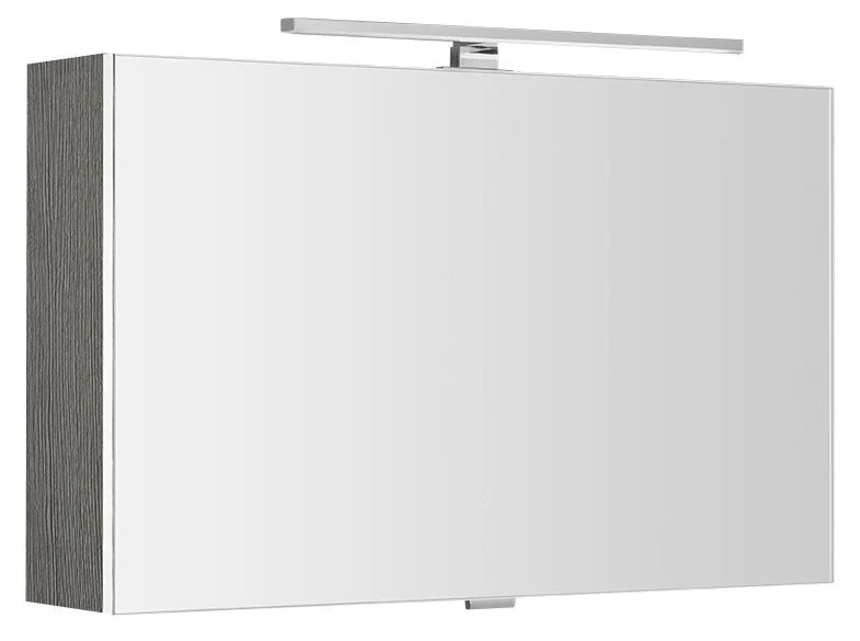 Sapho Cloe LED Spiegelkast 80x50x18 cm MDF Gelamineerd Zilver Eiken Sapho Cloe LED Spiegelkast 80x50x18 cm MDF Gelamineerd Zilver Eiken