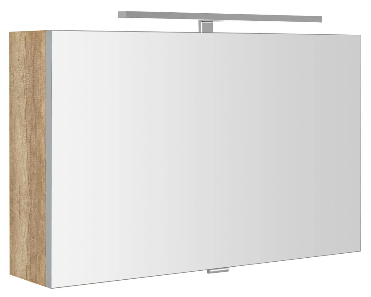 Sapho Cloe LED Spiegelkast 80x50x18 cm MDF Gelamineerd Eiken Alabama Sapho Cloe LED Spiegelkast 80x50x18 cm MDF Gelamineerd Eiken Alabama
