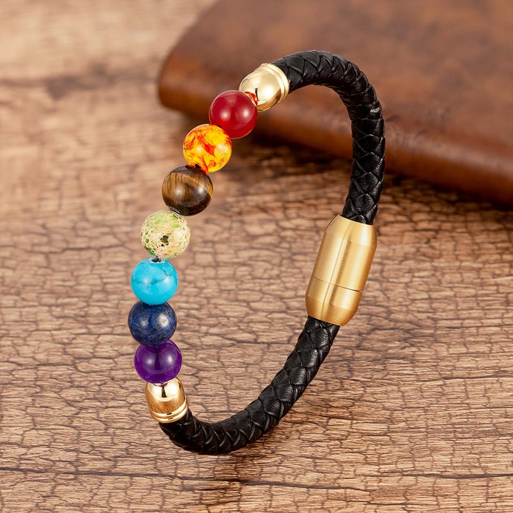 Chakra Armband Goud – Energie Balans Spiritueel – Kristal
