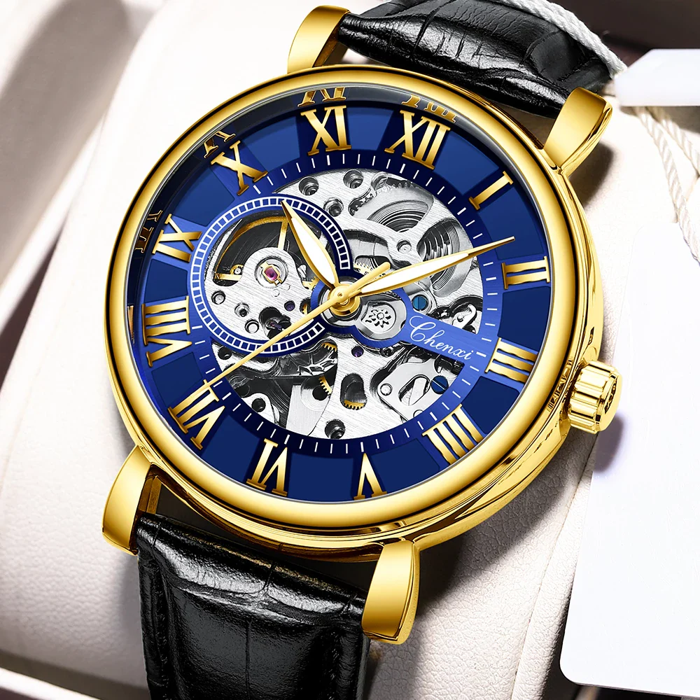 Cheno Horloge Heren – Horloge – Gouden Zwart