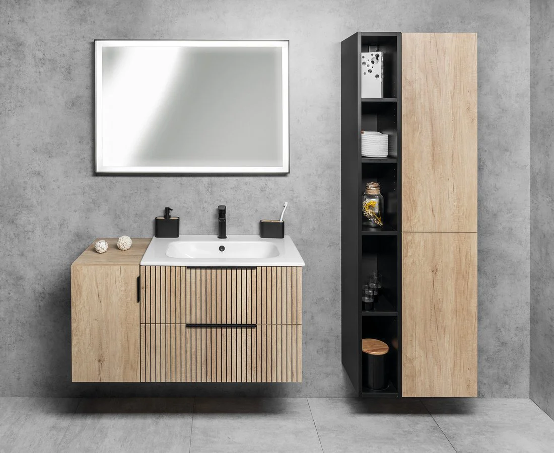 Sapho Cirasa Badmeubel 80x40x55 Cm Hoogglans Wit - Afbeelding 3