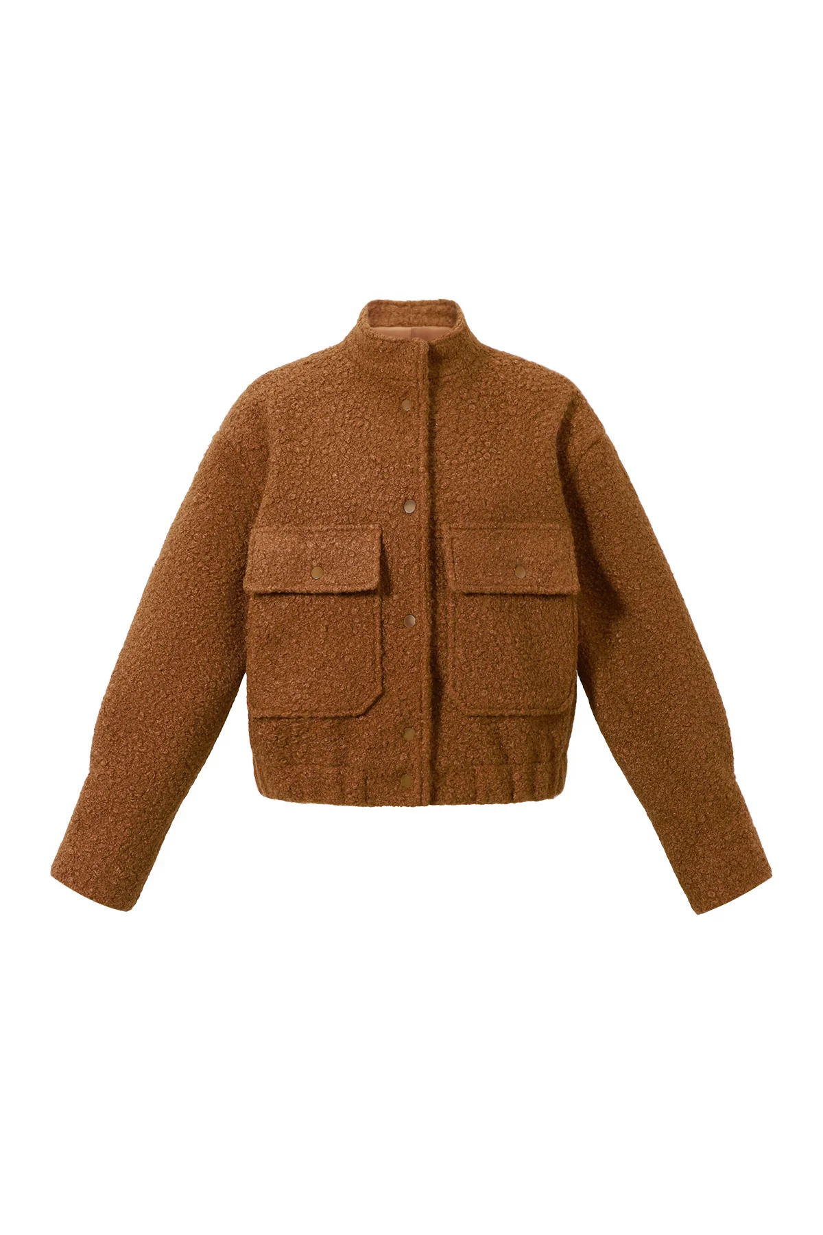 Geweven Polyestervezel Vrouwen Jas Casual Solide Kleur Herfst/Winter