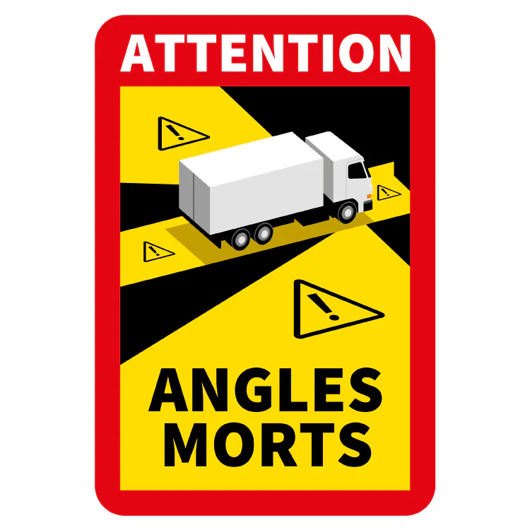 Dode hoek – Attention Angles Morts Vrachtwagen Sticker